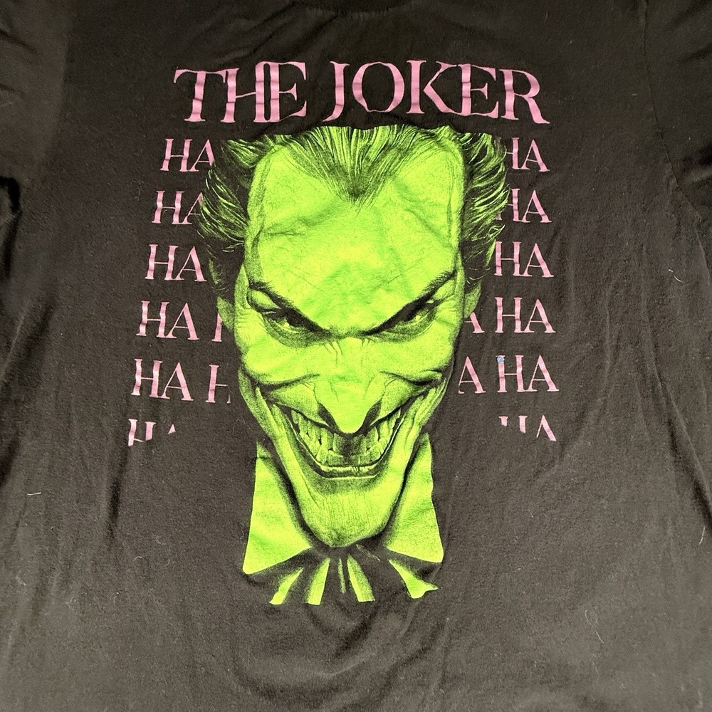 The Joker Branded Men's Tshirt "Hahaha" Black Villain Size XL